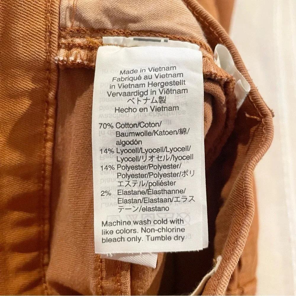 Madewell 9" Mid Rise Skinny Jeans: Garment Dyed Button Front Burnt Sienna 25 - Picture 9 of 13